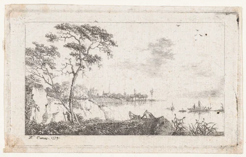 Landscape by Pierre Nicholas Camus, print, 1779