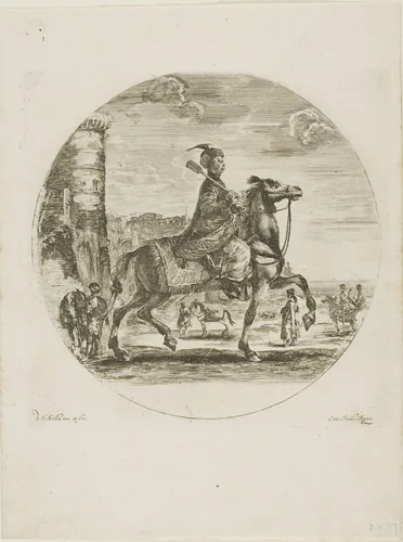 Polish Horseman by Stefano della Bella, print, 1646-1656