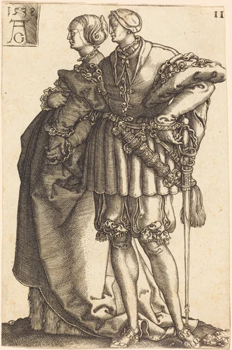 Large Wedding Dancers by Heinrich Aldegrever, print, 1538