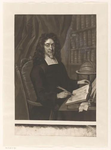 Portret van David Nieto by James McArdell, print, 1745-1765