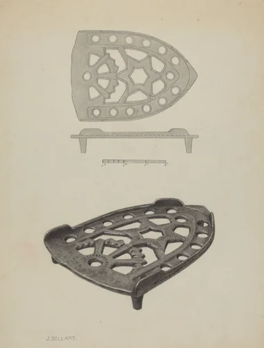 Flat Iron Holder by Julius Bellamy, index of american design, 1939