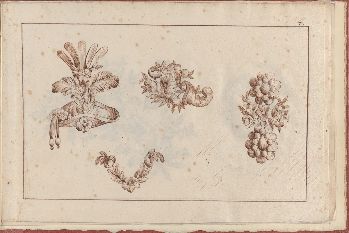 Joaillerie: Album of Jewelry Designs, Page 4 by anonymous, book, 1770