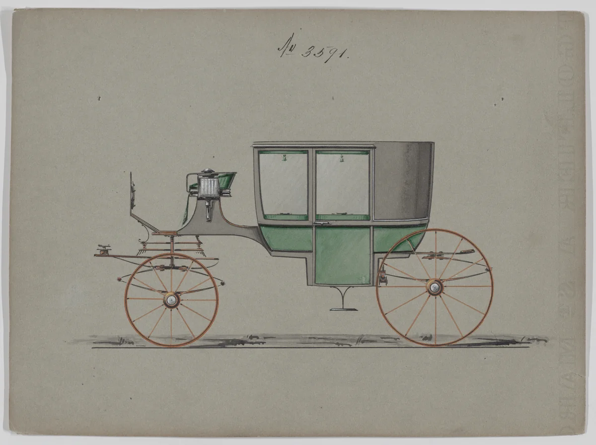 Coach #3591 by Brewster & Co., drawing, 1880