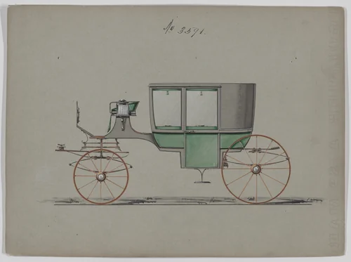 Coach #3591 by Brewster & Co., drawing, 1880