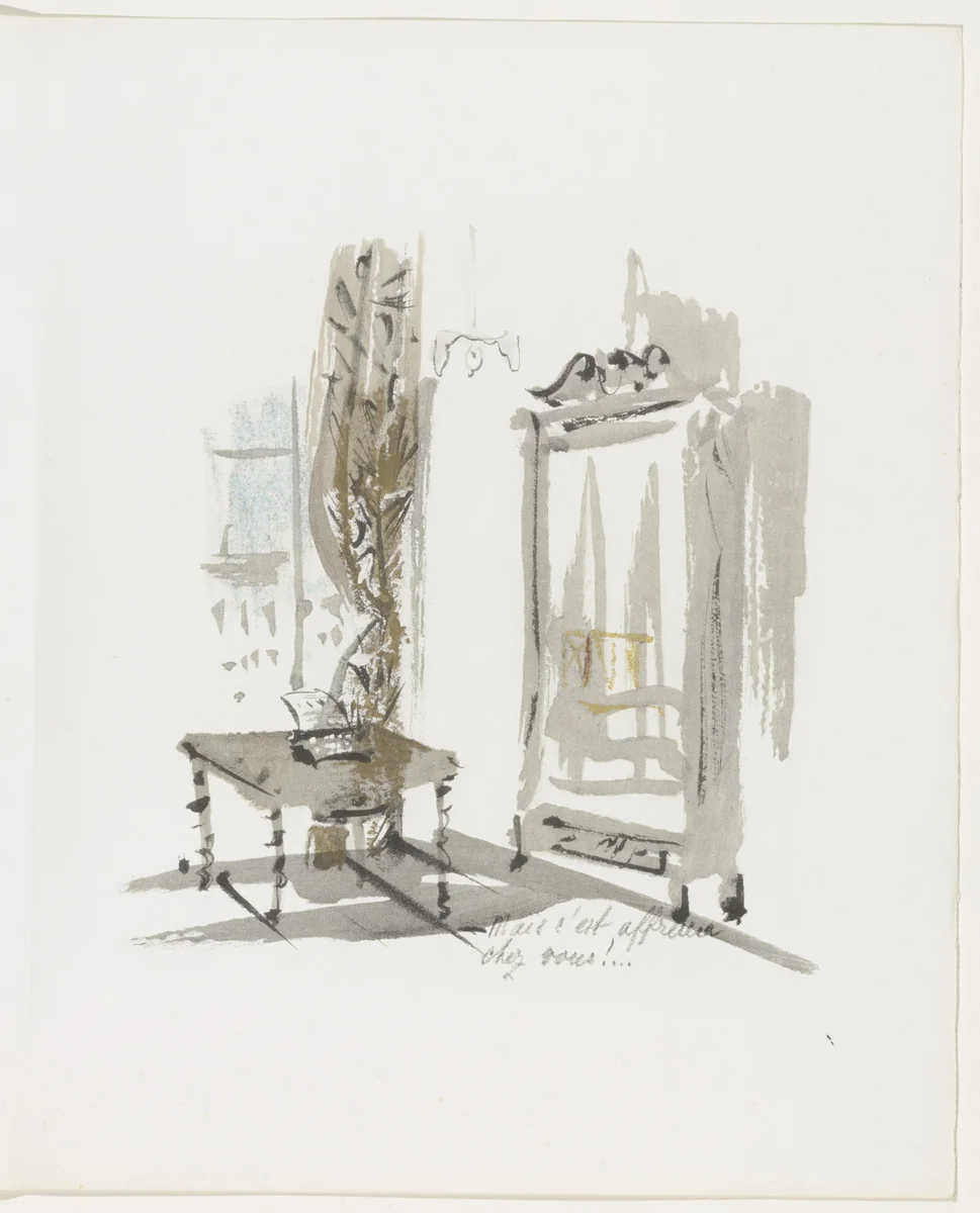 Plate (page 69) from Mille Regrets (A Thousand Regrets) by Christian Bérard, illustrated book, 1947