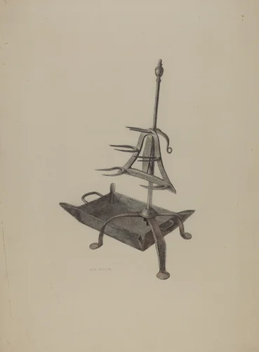 Roasting Stand with Drip Pan by Roy Weber, index of american design, 1938