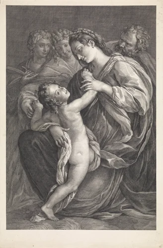 Heilige Familie by Jan Wandelaar, print, 1702-1759