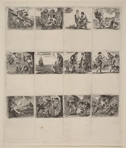 Mythological Playing Cards by Stefano della Bella, print, 1644