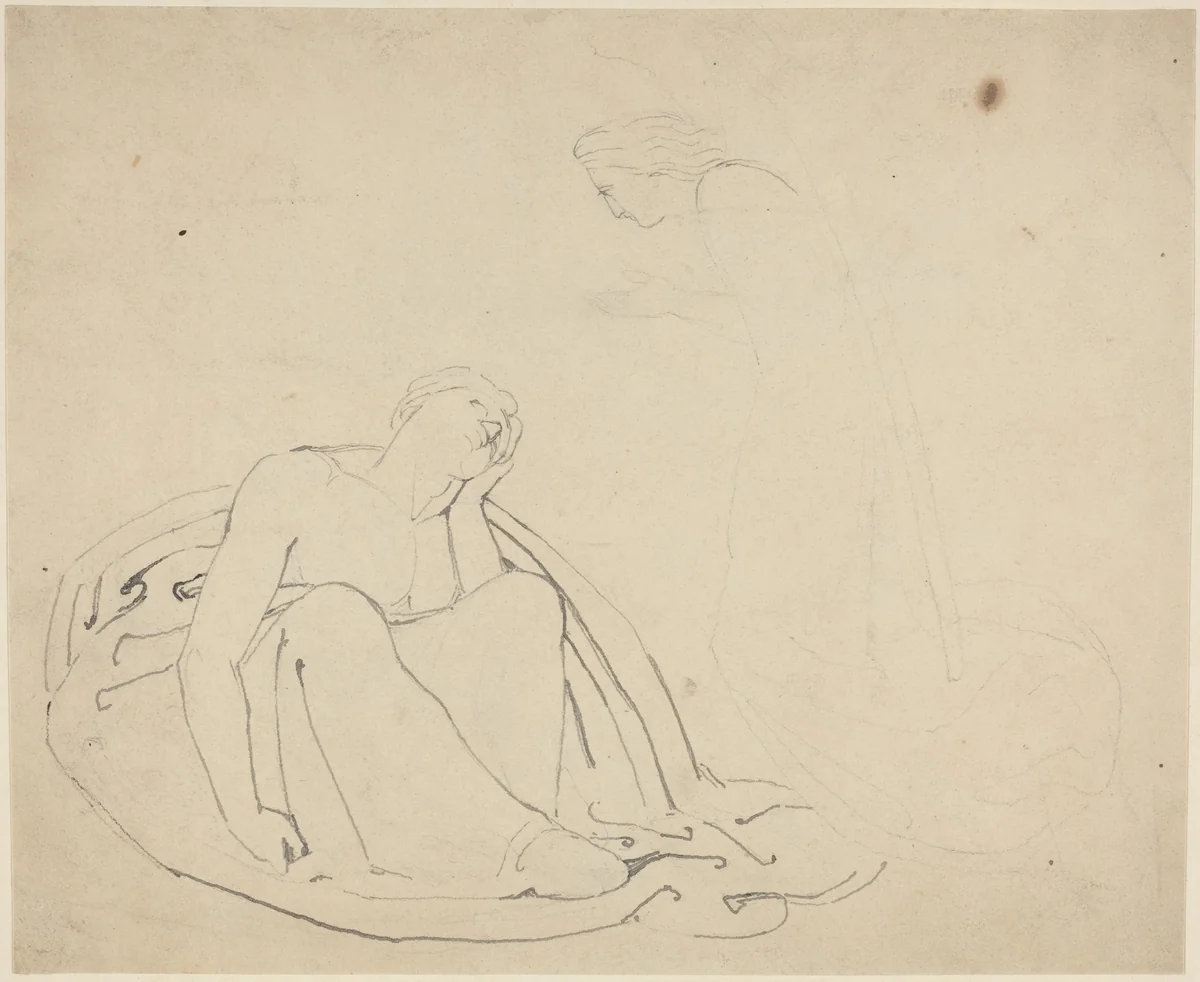 Study for a Monument by John Flaxman, drawing, 1755-1826