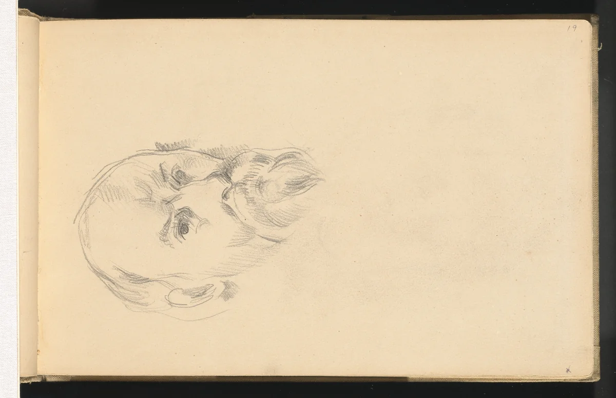 Self-Portrait by Paul Cezanne, drawing, 1895