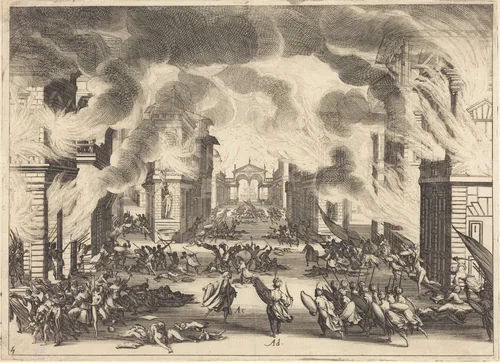 Il Solimano, Act V by Jacques Callot, print, 1620