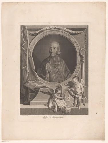 Portret van Gilbert Gaspard de Montmorin de Saint-Hérem by Nicolas Chalmandrier, print, 1771