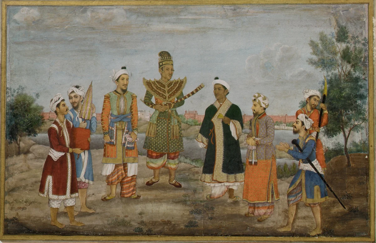 Eight Men in Indian and Burmese Costume by Ghulam ‘Ali Khan, manuscript, 1800-1899
