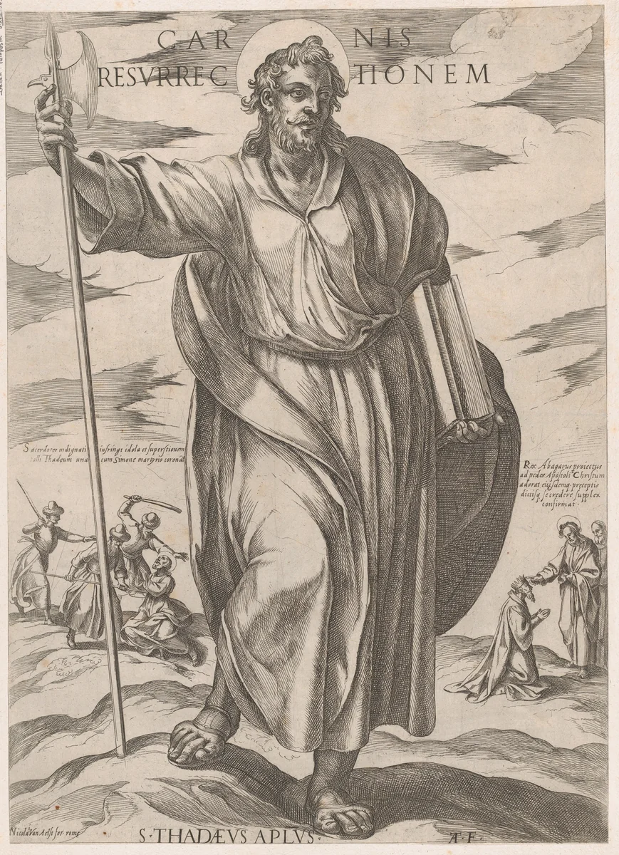 St. Judas Thaddeus from 'Christ, Mary, and the Apostles' by Antonio Tempesta, print, 1555-1630