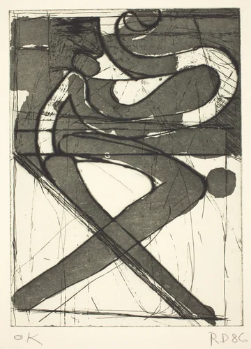 X by Richard Diebenkorn, print, 1986