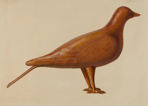Dove Decoy by American 20th Century, index of american design, 1935-1942