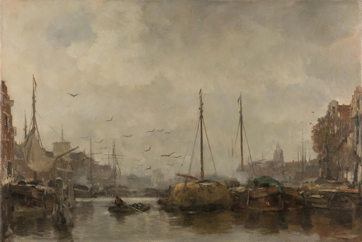 Cityscape by Jacob Maris, painting, 1885-1887