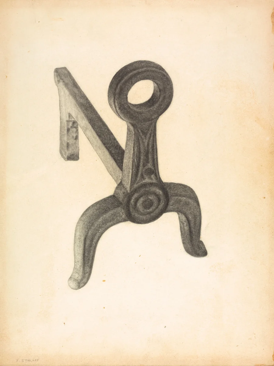 Andiron by Jack Staloff, index of american design, 1937