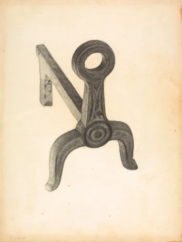 Andiron by Jack Staloff, index of american design, 1937