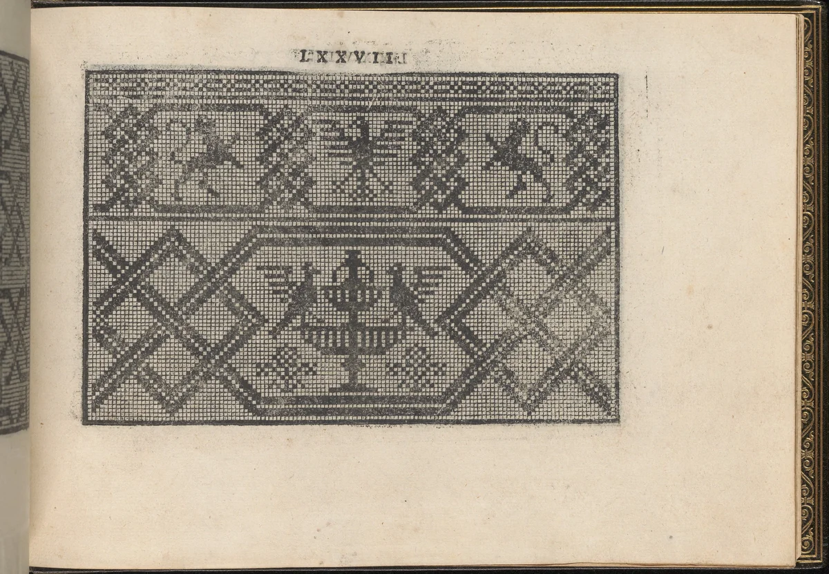 La Vera Perfettione del Disegno di varie sorti di recami, page 39 (recto) by Giovanni Ostaus, book, 1567