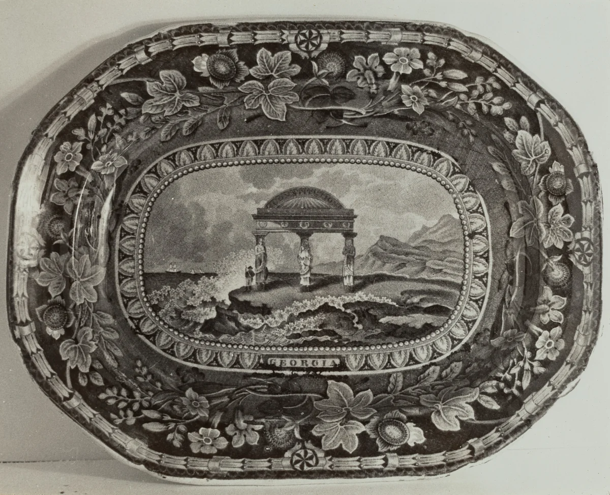 Platter - "Georgia Arms" by Helmut Hiatt, index of american design, 1936