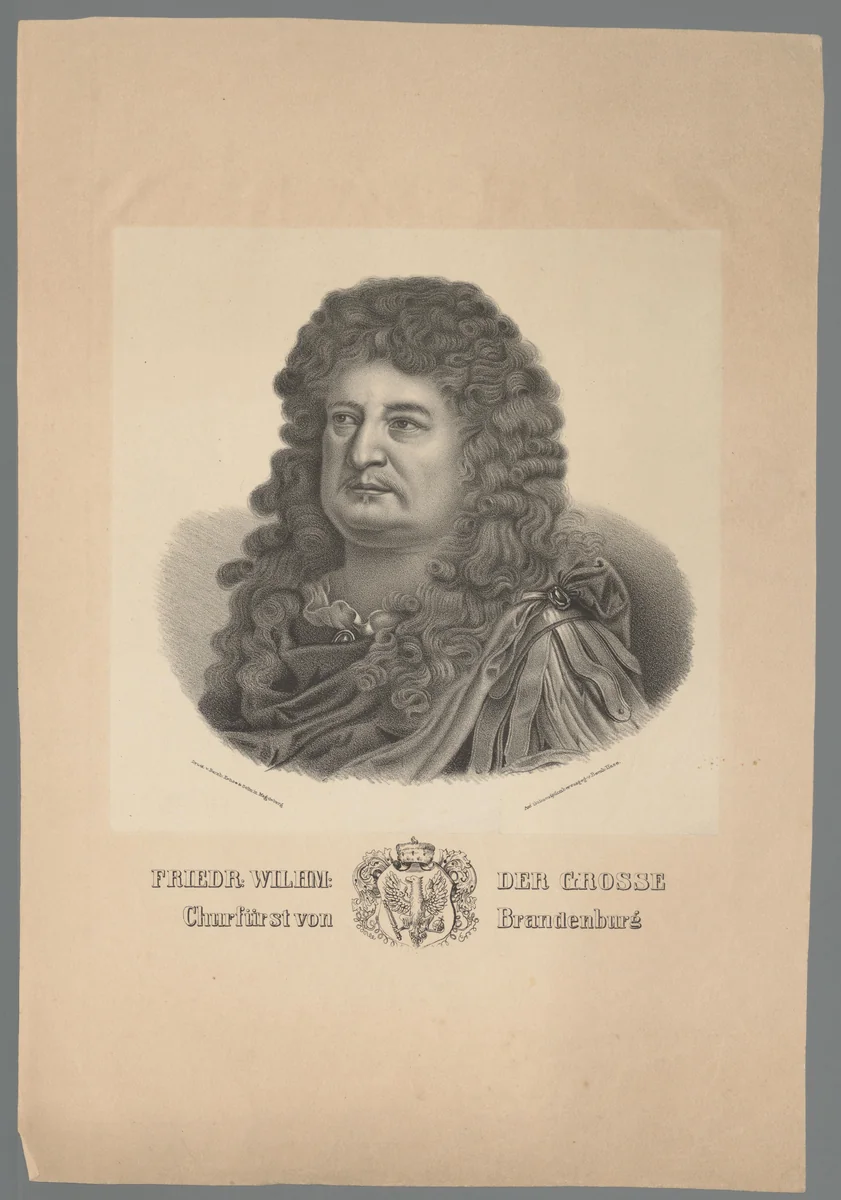 Portret van Frederik Willem I van Brandenburg by anonymous, print, 1830-1840