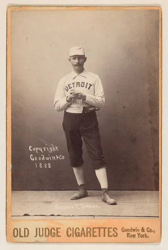 Charlie Getzein, Pitcher, Detroit, from the series Old Judge Cigarettes by Goodwin & Company, photograph, 1888