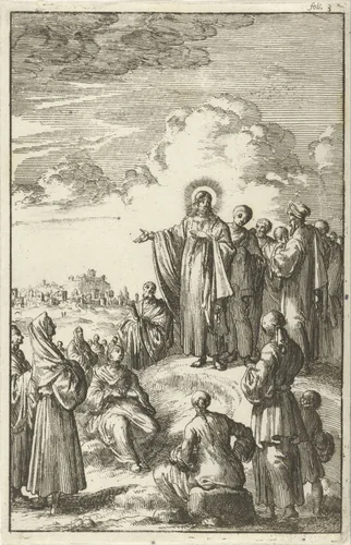 De Bergrede by Jan Luyken, print, 1684
