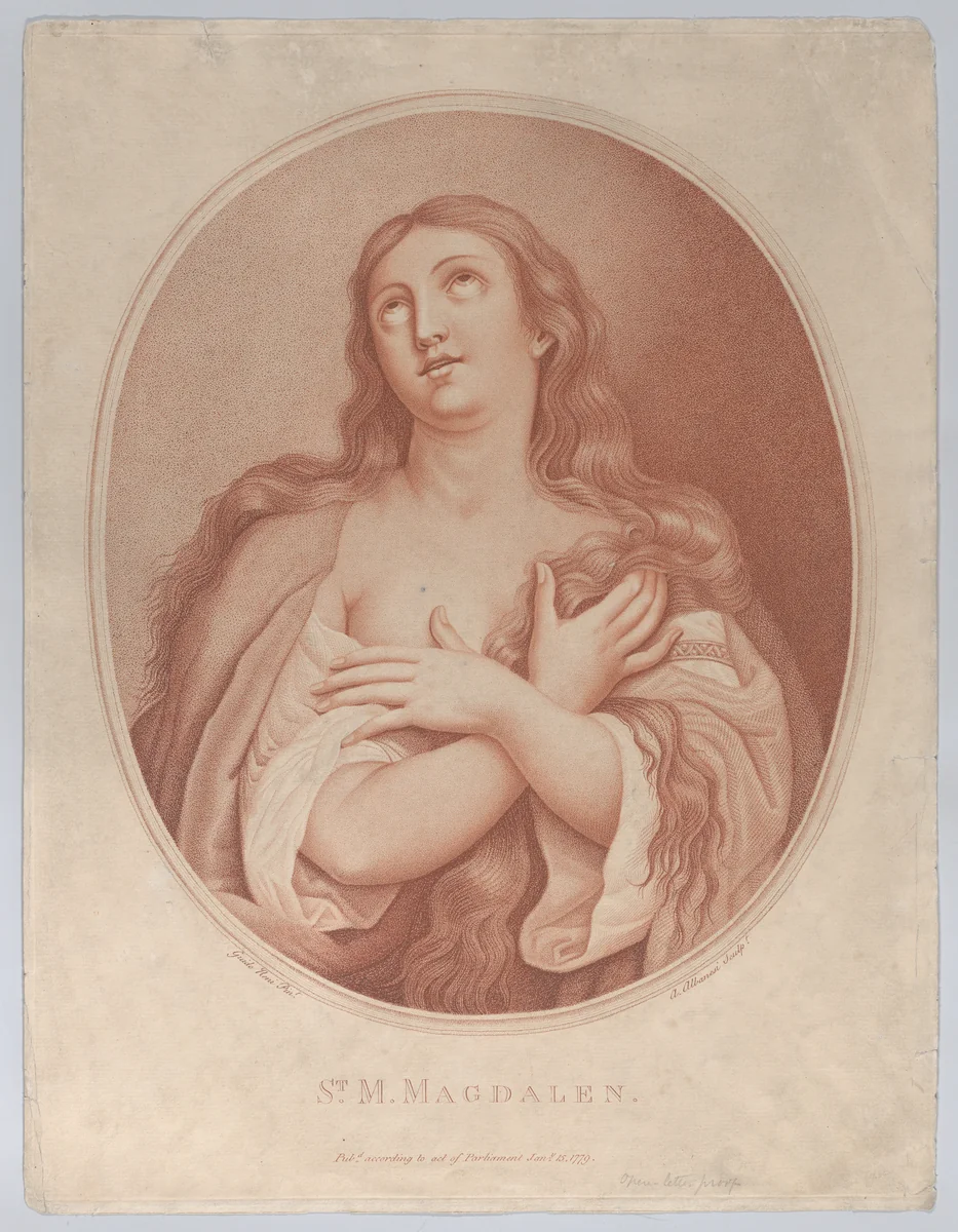 Saint Mary Magdalen by Angelo Albanesi, print, 1779