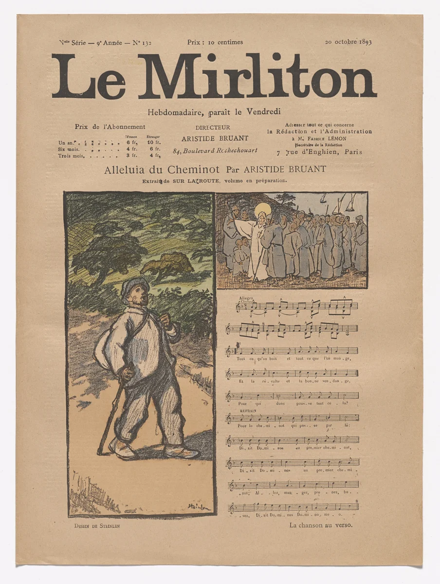 Le Mirliton, no. 132 by Théophile-Alexandre Steinlen, periodical, 1893