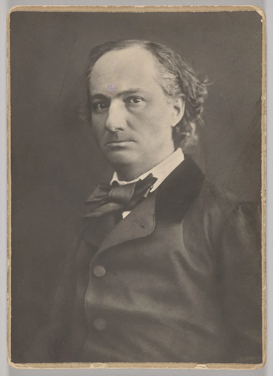 Portrait of Baudelaire by Nadar, photograph, 1856-1858