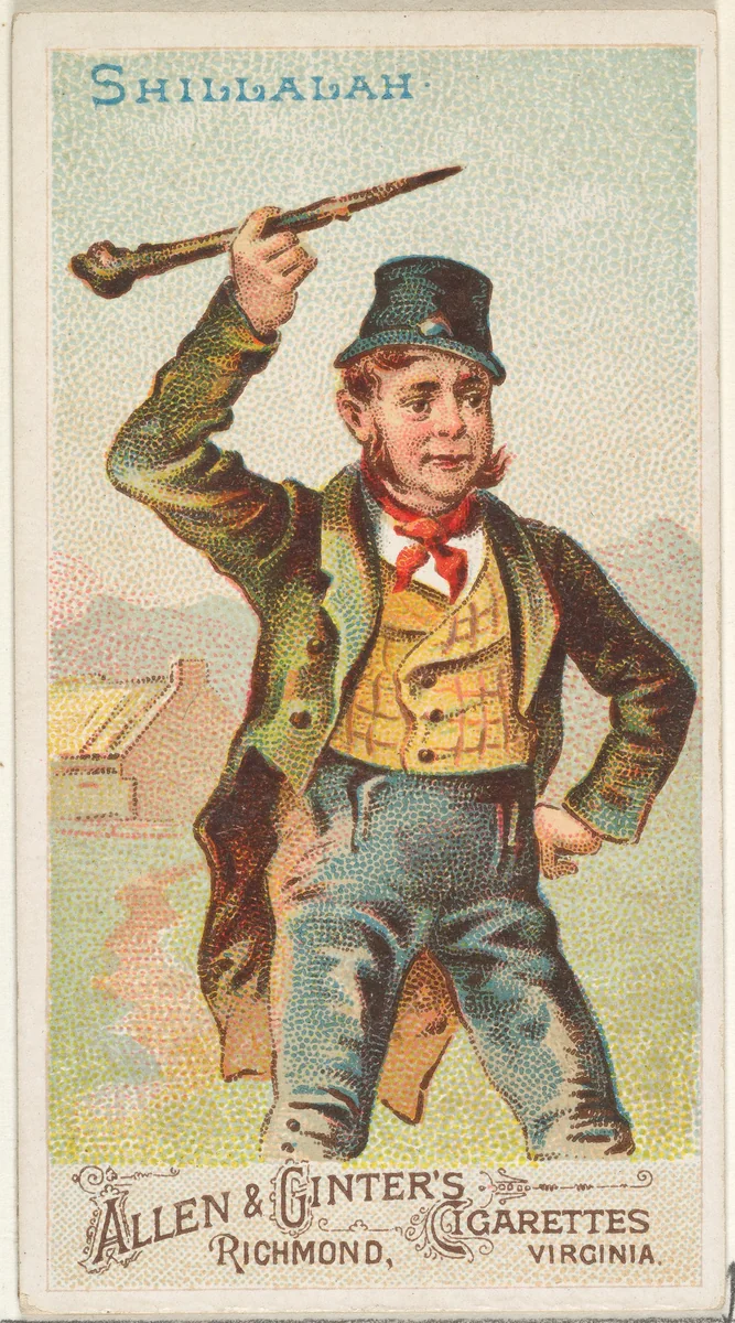 Shillalah, from the Arms of All Nations series (N3) for Allen & Ginter Cigarettes Brands by Allen & Ginter, print, 1887