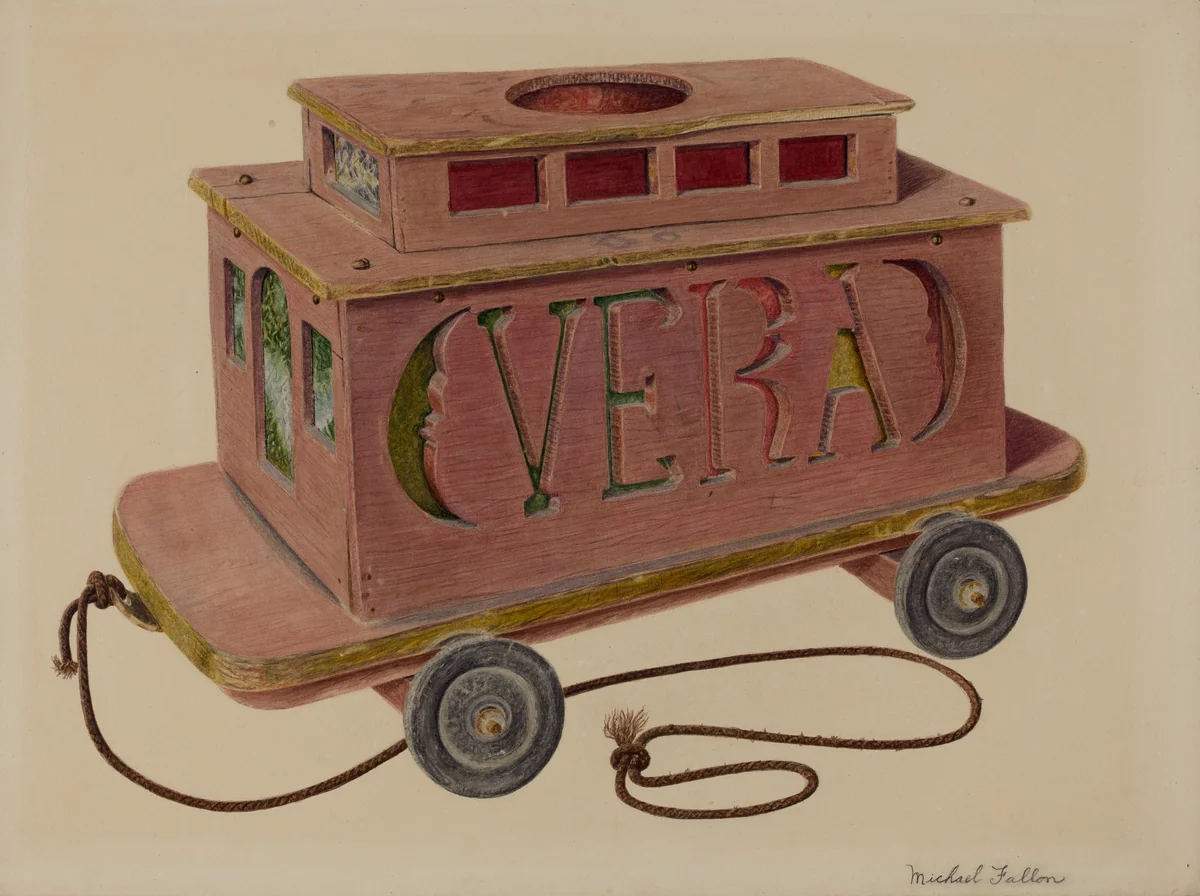 Toy Streetcar by Michael Fallon, index of american design, 1942