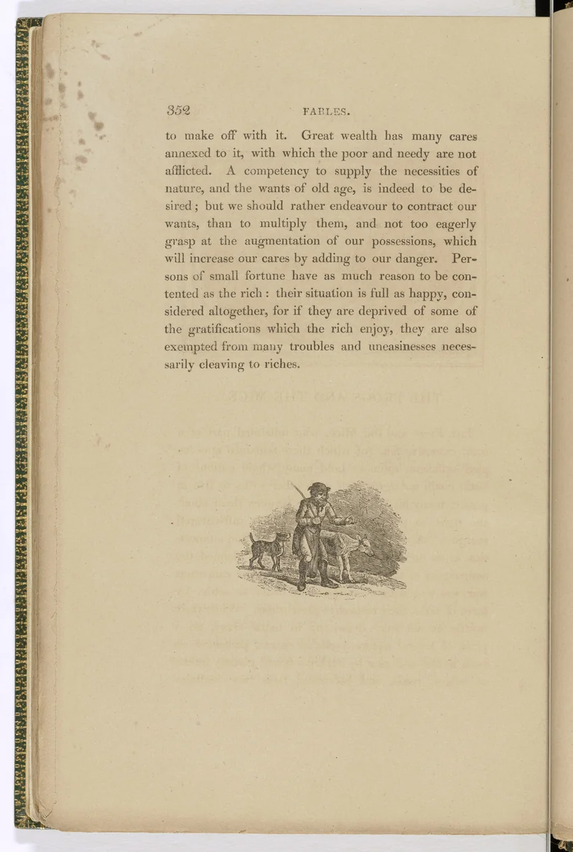 Tailpiece (page 352) from The Fables of Aesop by Thomas Bewick, illustrated book, 1818