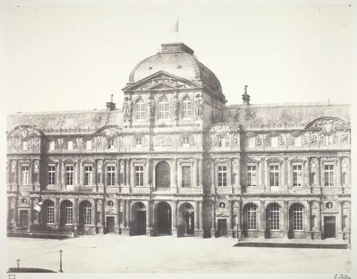Le Louvre: Pavillion de l'horloge by Édouard Baldus, photograph, 1852