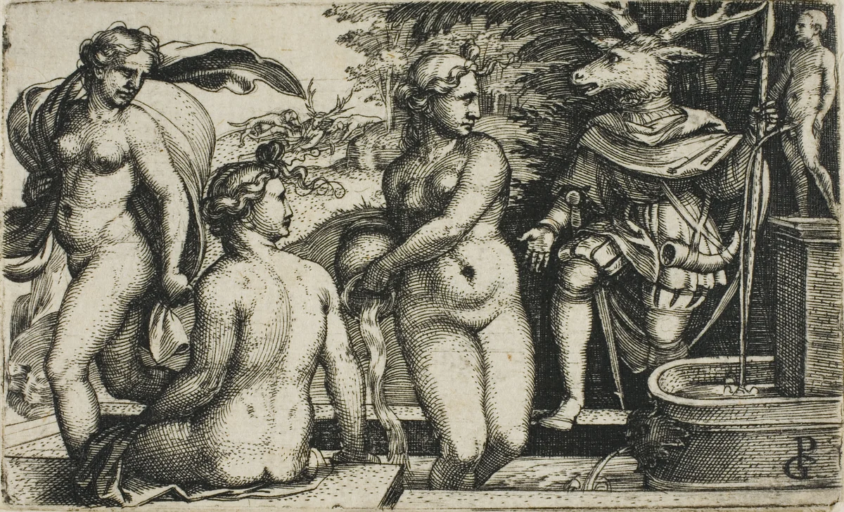 Diana in the Bath by Georg Pencz, print, 1528-1538