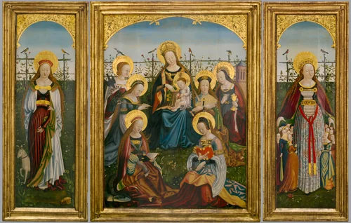 Triptych of the Virgin and Child with Saints by South German, other, 1505-1515