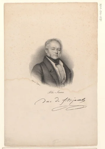 Portret van Édouard de Fitz-James by anonymous, print, 1818-1842