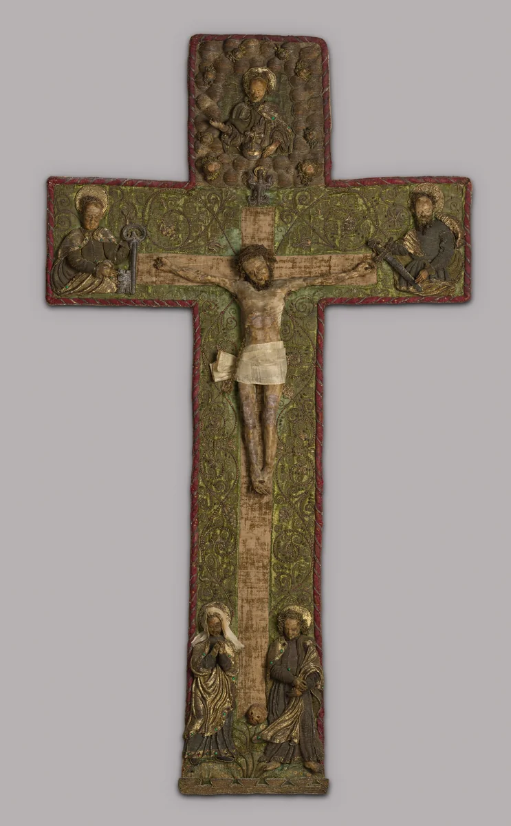 Orphrey Cross (Needlework) by Southern Germany, textile, 1475-1500