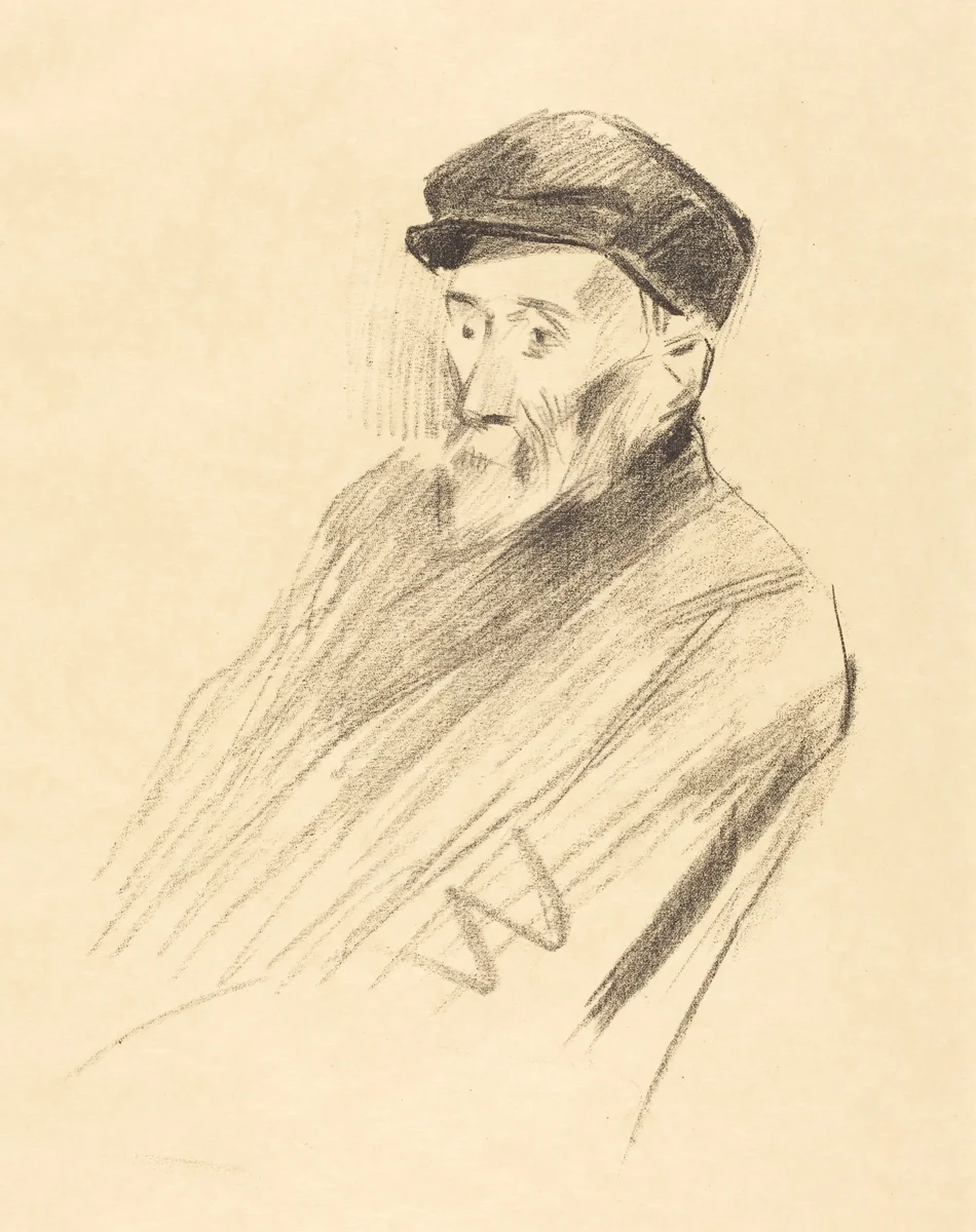 Portrait de Renoir (3e planche) (Portrait of Renoir) (third plate) by Jean-Louis Forain, print, 1905