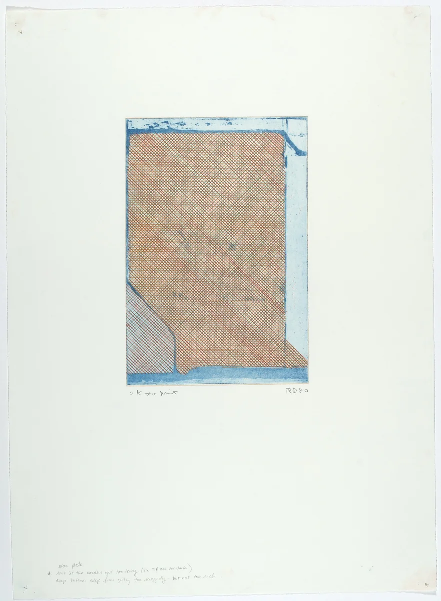 Construct (Grid) by Richard Diebenkorn, print, 1980