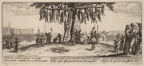 The Hanging by Gerrit van Schagen; Jacques Callot, print, 1637-1647