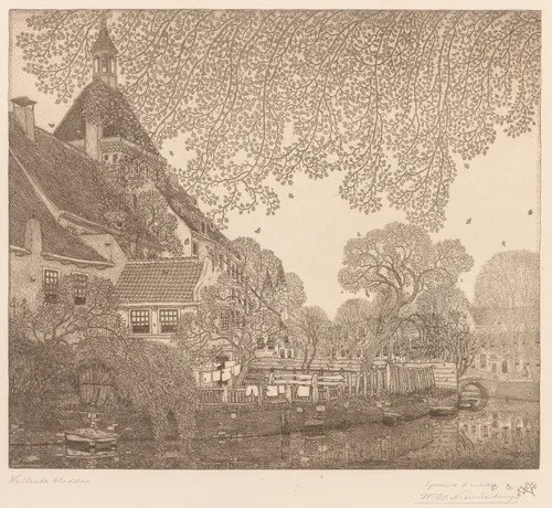 Falling Leaves, Amersfoort by Wynand Otto Jan Nieuwenkamp, print, 1907-1908