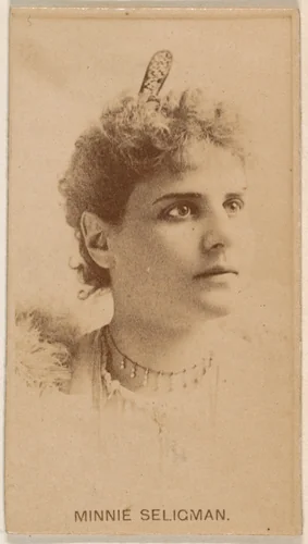 Minnie Seligman, from the Actresses series (N245) issued by Kinney Brothers to promote Sweet Caporal Cigarettes by Kinney Brothers Tobacco Company, photograph, 1890