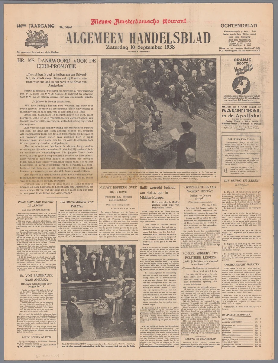 Wilhelmina Regina / Algemeen Handelsblad by Algemeen Handelsblad, other, 1938