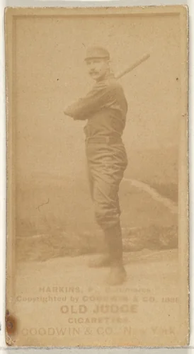Harkins, Pitcher, Baltimore Orioles, from the Old Judge series (N172) for Old Judge Cigarettes by Goodwin & Company, photograph, 1888