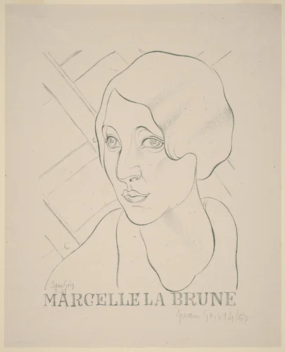 Marcelle la Brune by Juan Gris, print, 1921