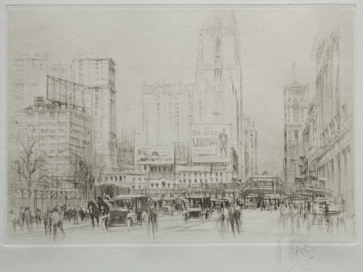 New York City: 42nd Street by William Walcot, print, 1923