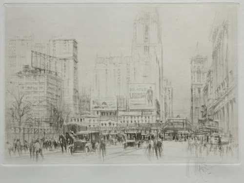 New York City: 42nd Street by William Walcot, print, 1923