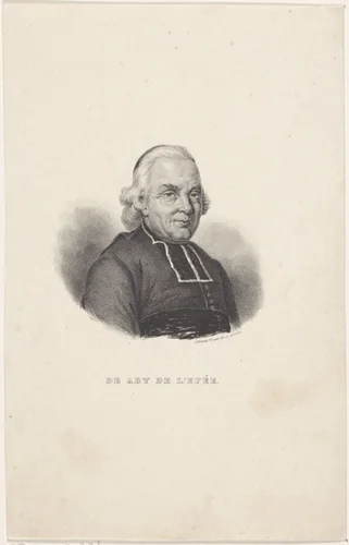 Portret van de abt Charles-Michel de l'Épée by anonymous, print, 1822-1845